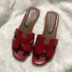Red H Cutout Sandal